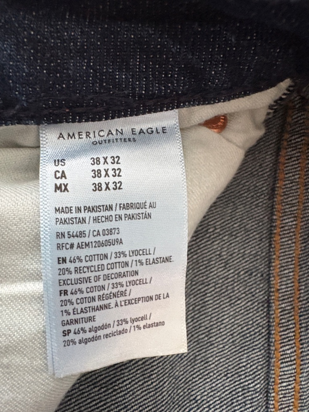 American Eagle Outfitters Men's Dark Blue Bootcut Jeans - Picture 5 of 10
